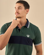 Polo con Franja - Verde