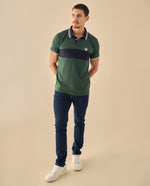 Polo con Franja - Verde