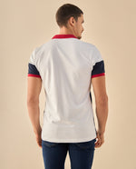 Polo con Diseño Block Premium - Azul