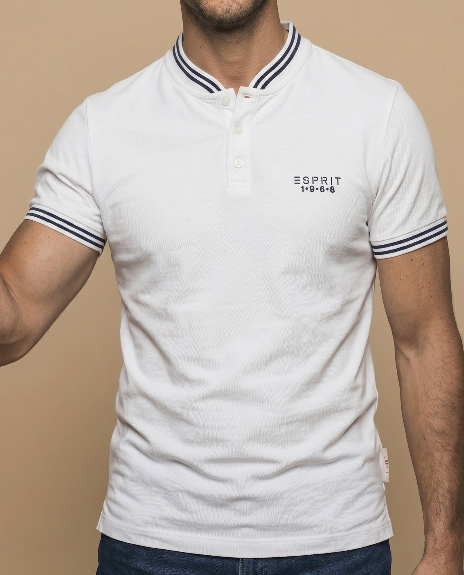 Polo con Ribetes Contrastantes - Blanco 34_305G327_BLA120601_3
