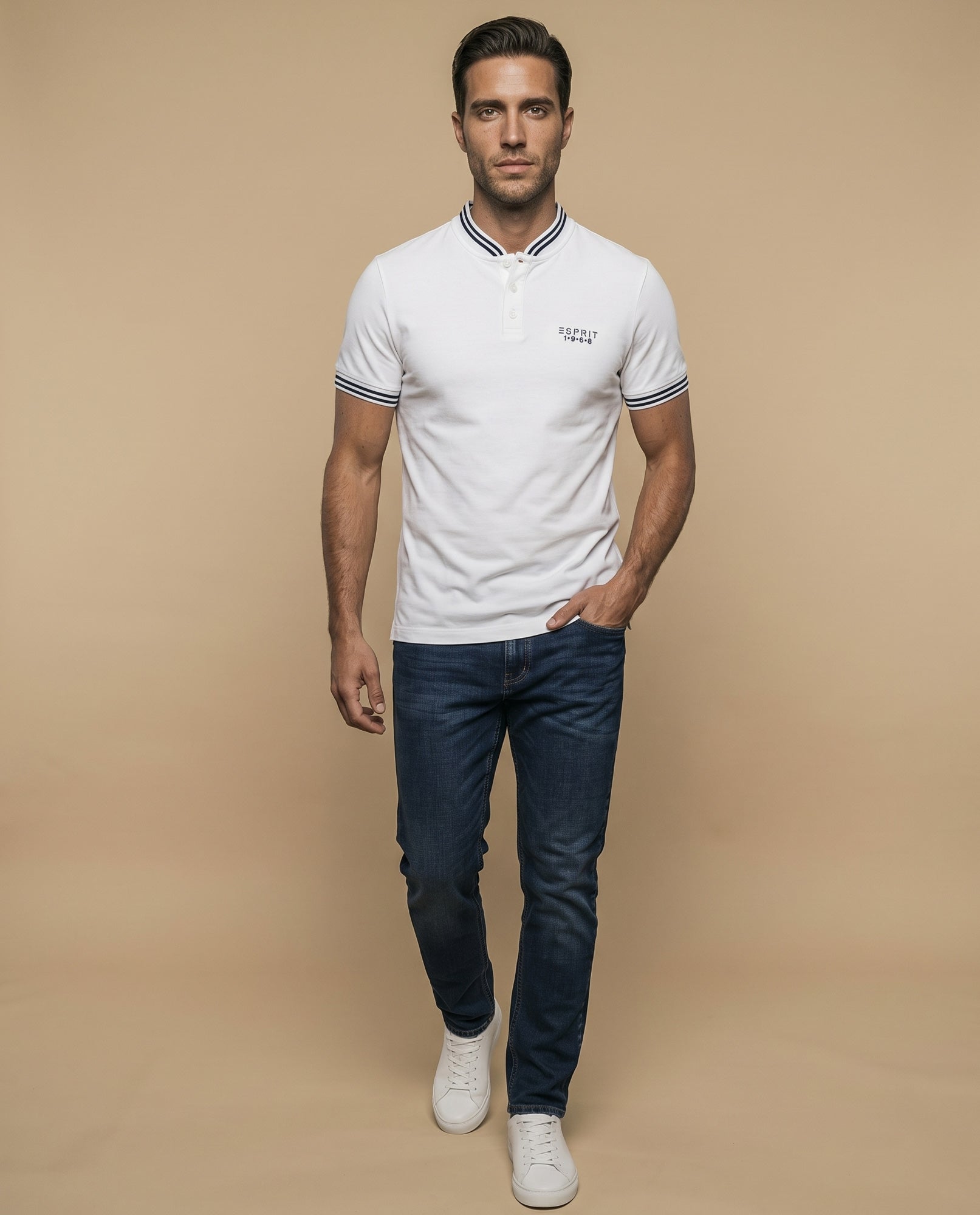 Polo con Ribetes Contrastantes - Blanco 34_305G327_BLA120601_5