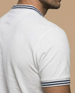 Polo con Ribetes Contrastantes - Blanco
