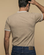 Polo manga larga beige regular - Beige