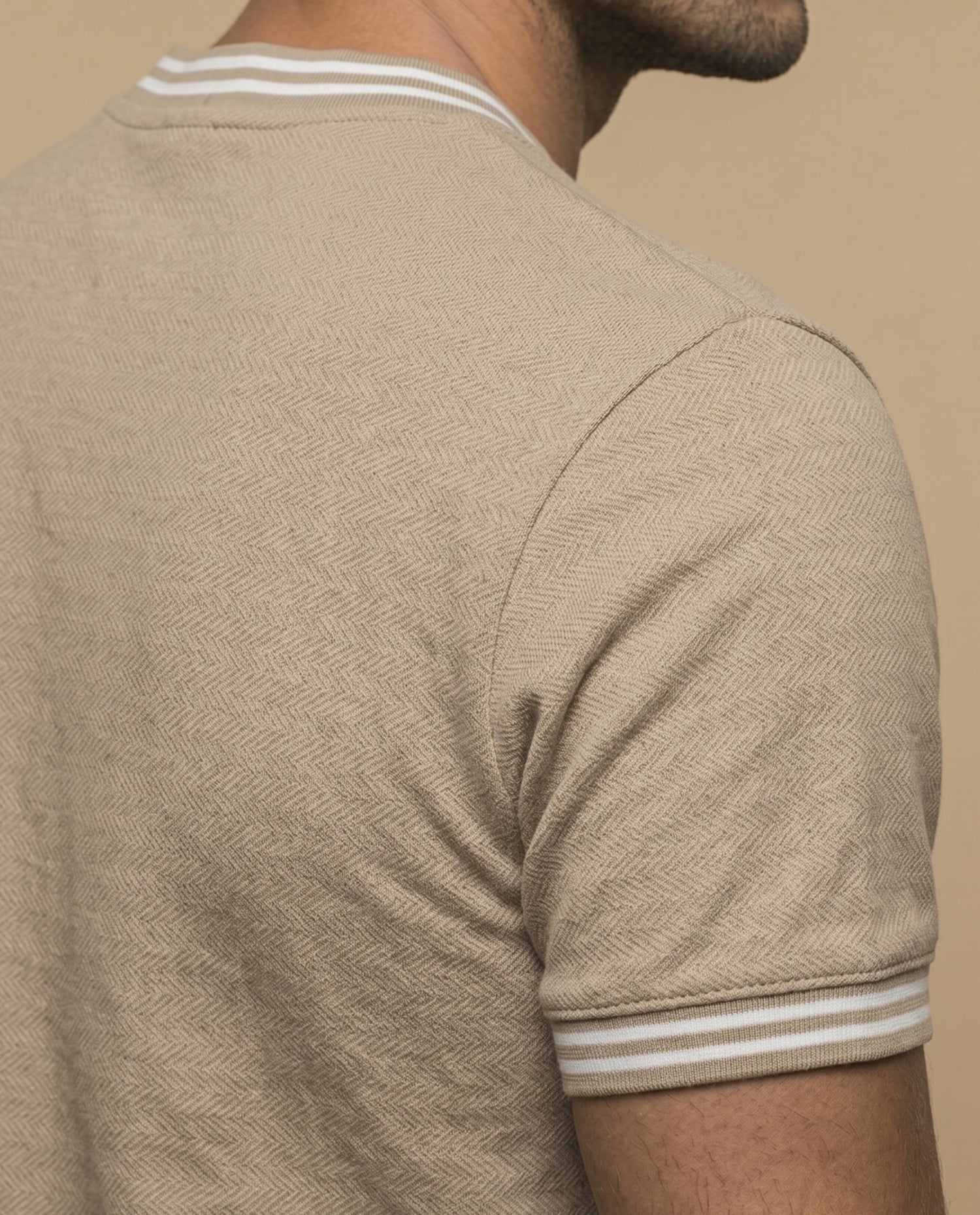 Polo manga larga beige regular - Beige