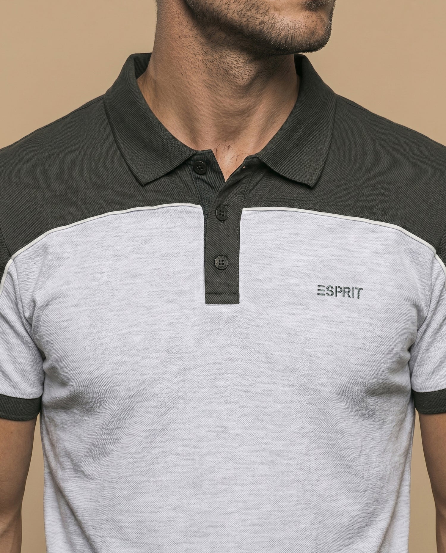Polo jersey regular hombre - Gris