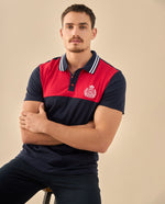 Polo Deportivo con Escudo Bordado - Azul