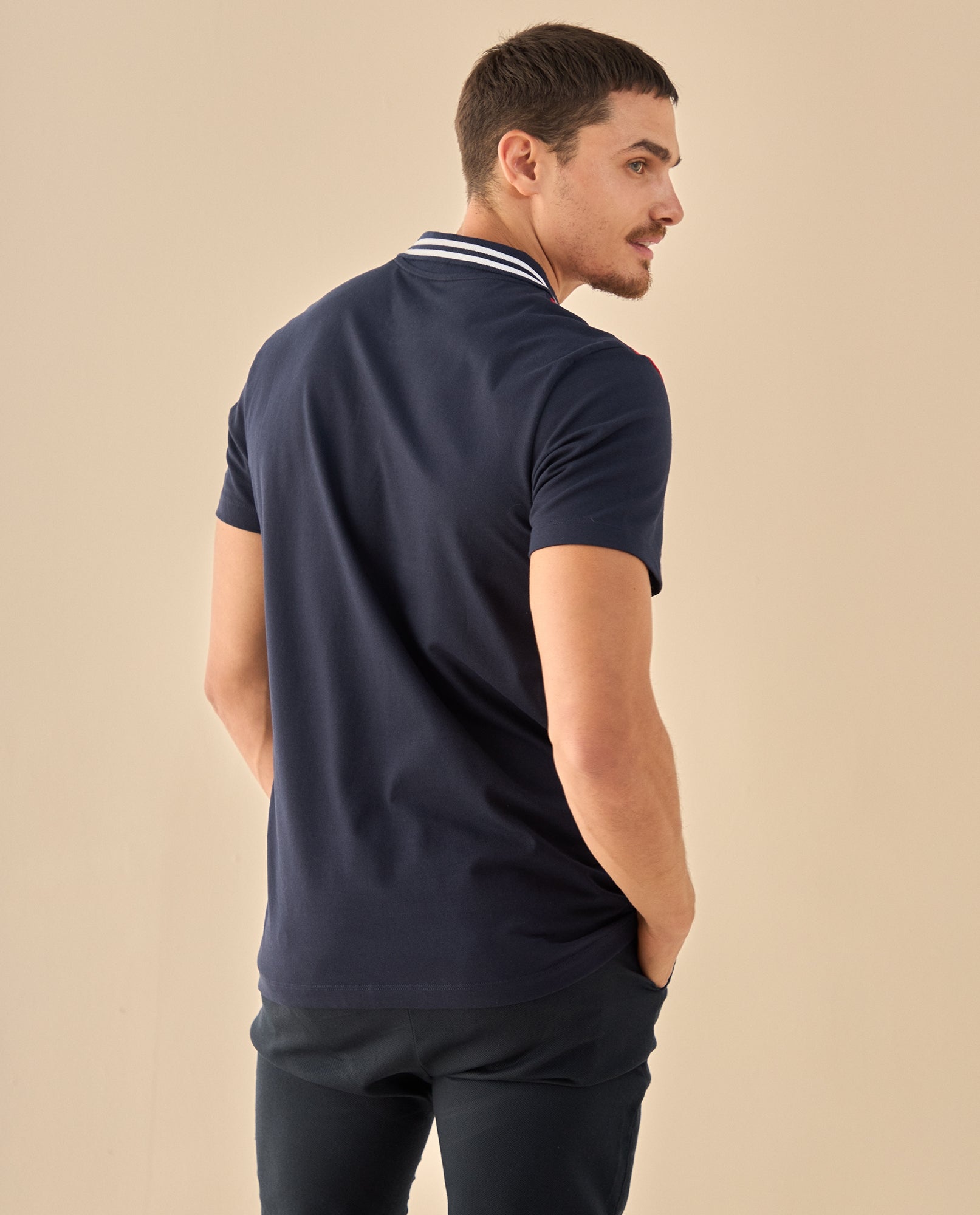 Polo Deportivo con Escudo Bordado - Azul 34_305G331_AZU194033_5