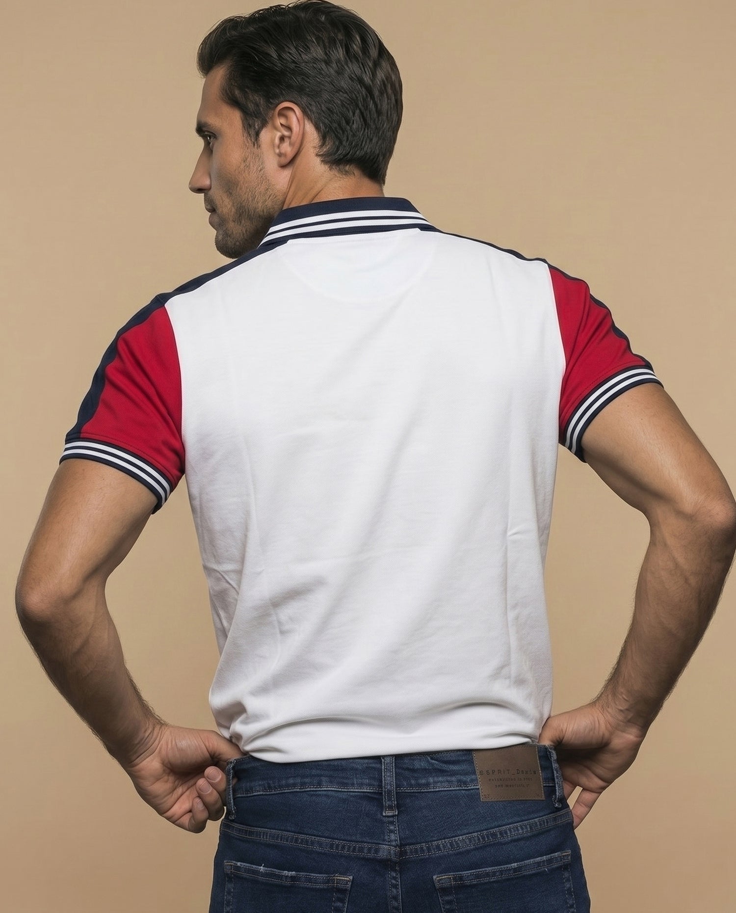 Polo regular manga larga algodón - Blanco