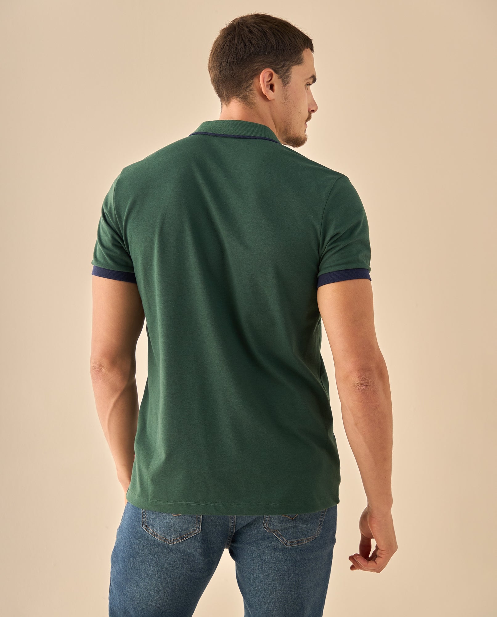 Polo con Rayas Contrastantes - Verde 34_305G333_VER165820_4