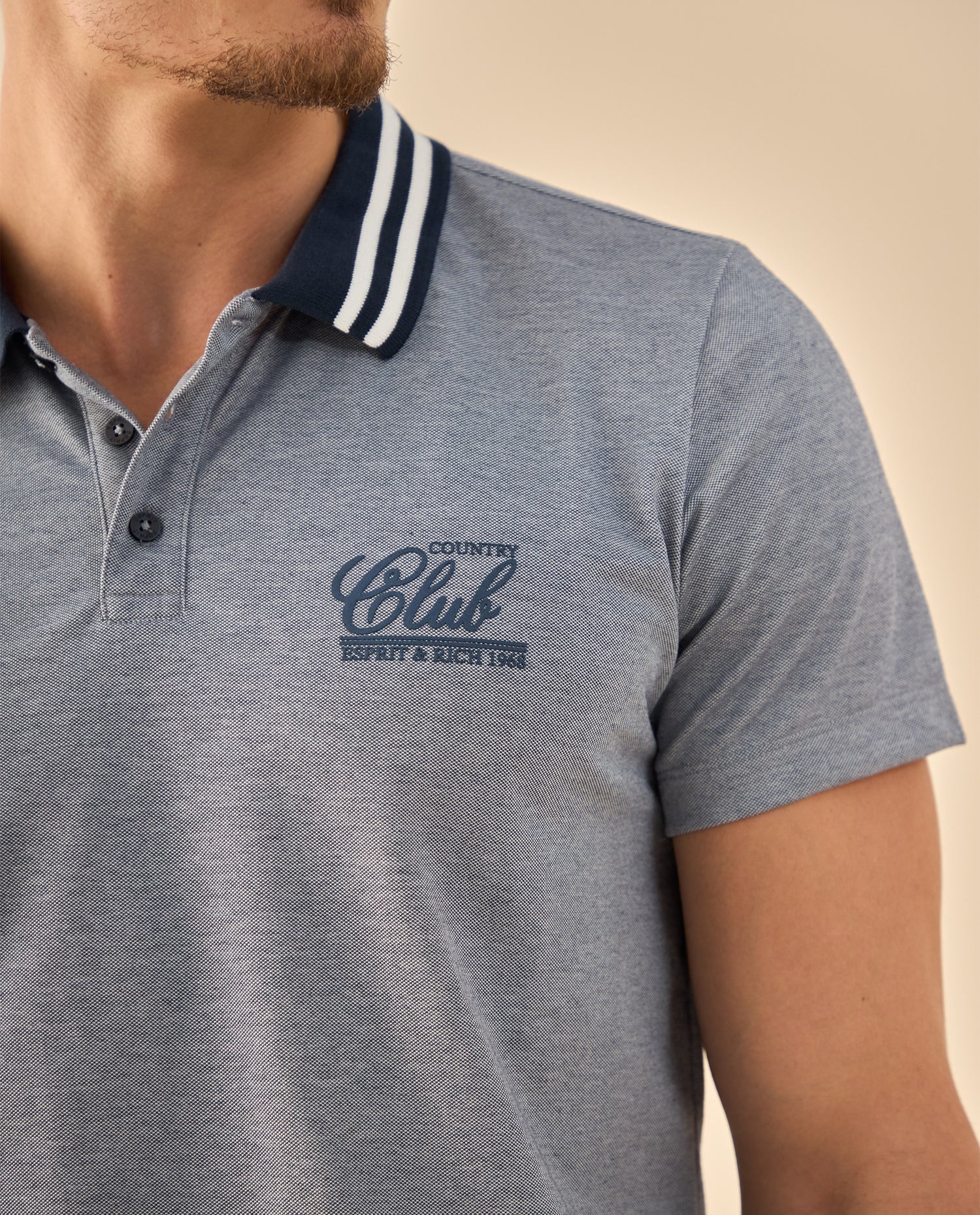 Polo con Bordado Club Deportivo - Azul