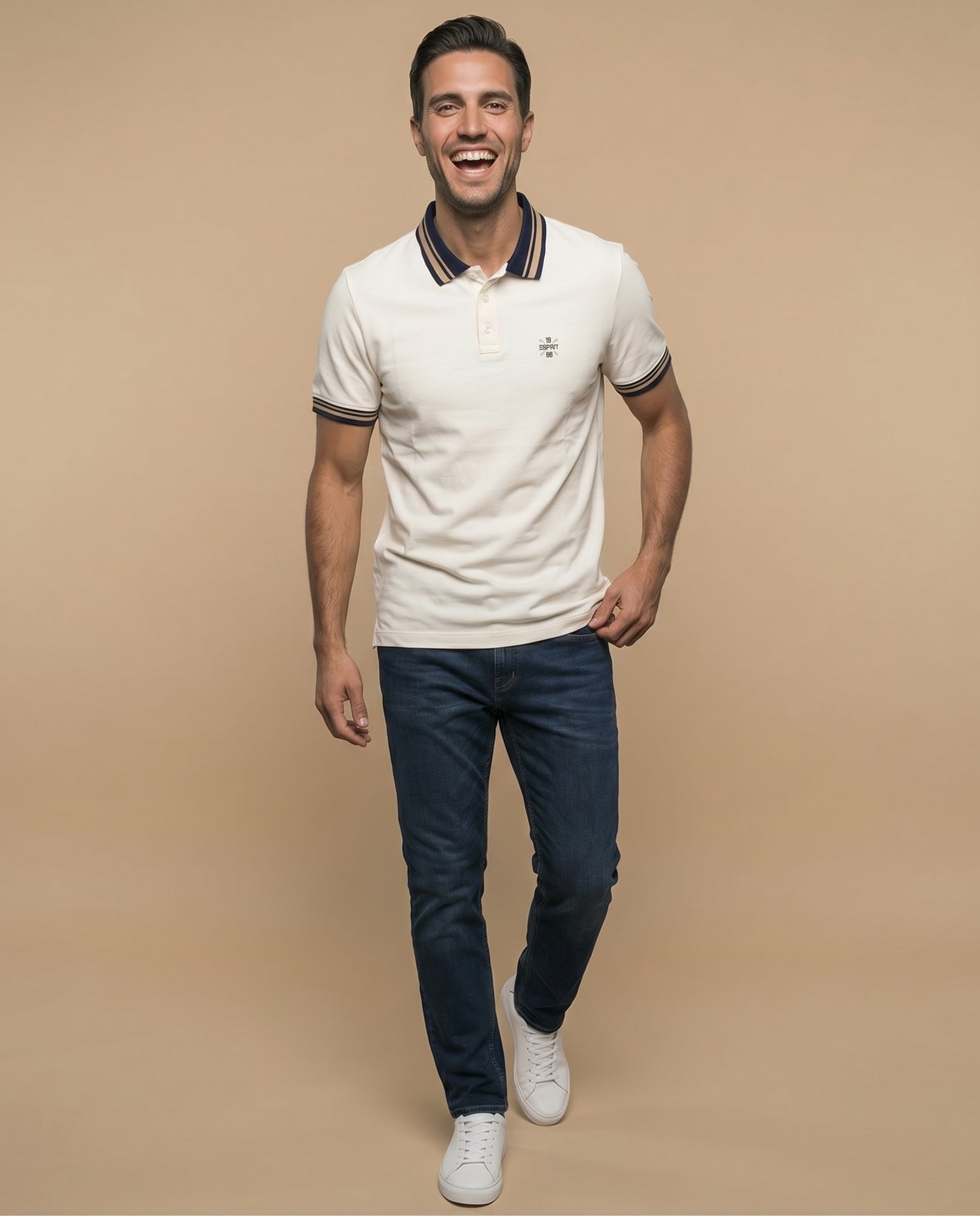 Polo manga larga regular hombre - Crudo 34_305G338_CRU110605_5