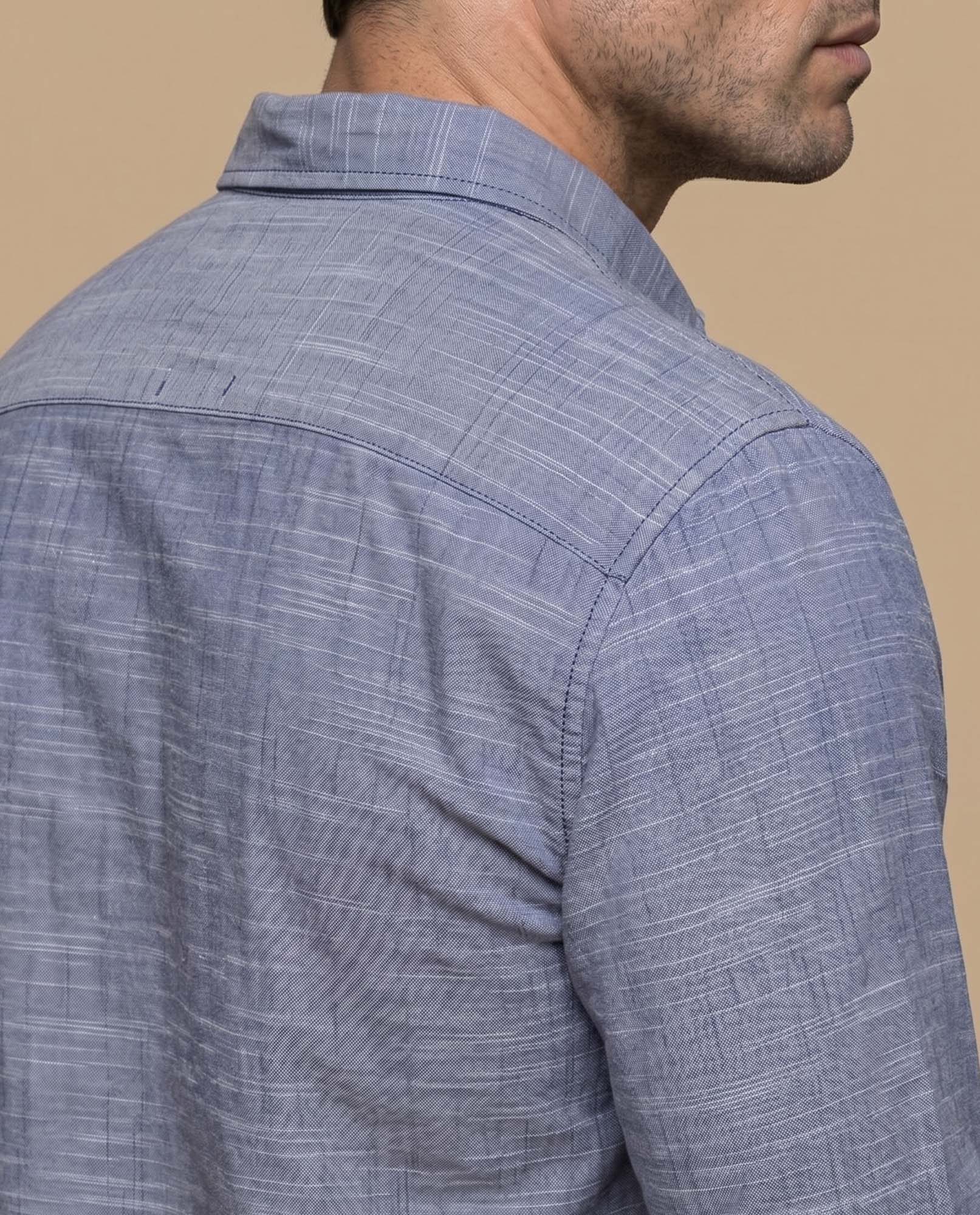 Camisa regular bolsillo algodón - Azul 34_315E300_AZU174728_6