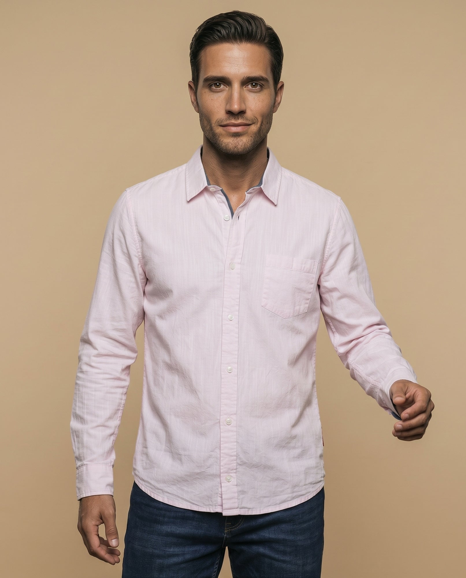 Camisa manga larga algodón - Rosa 34_315F303_ROS151621_0