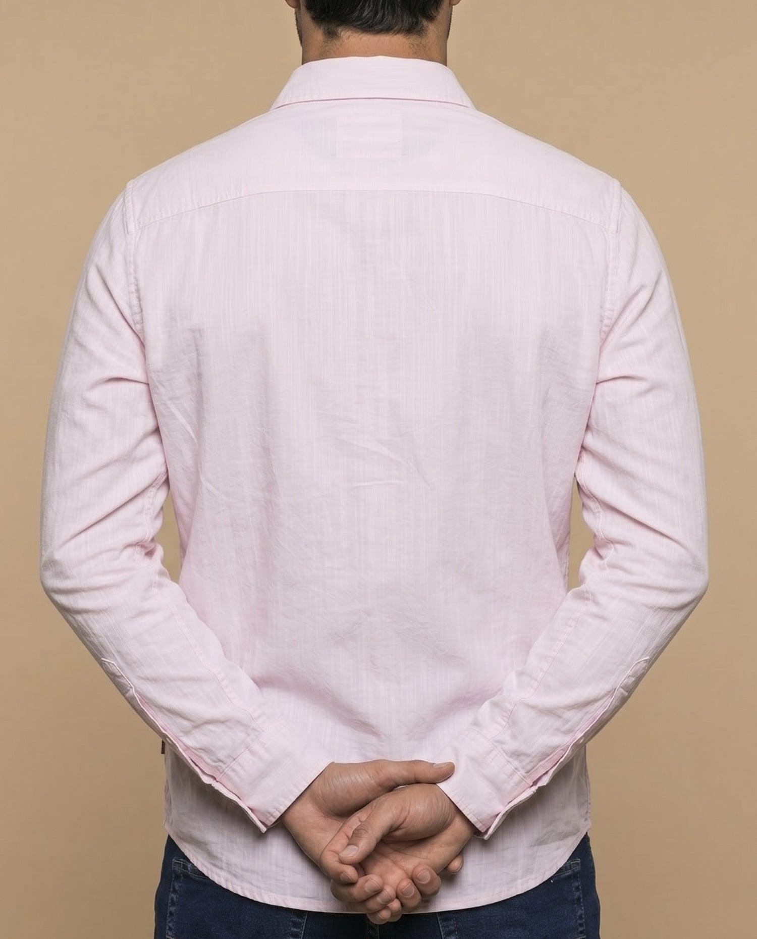 Camisa manga larga algodón - Rosa