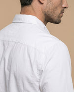 Camisa oxford manga larga con cuello button-down para hombre - Blanco