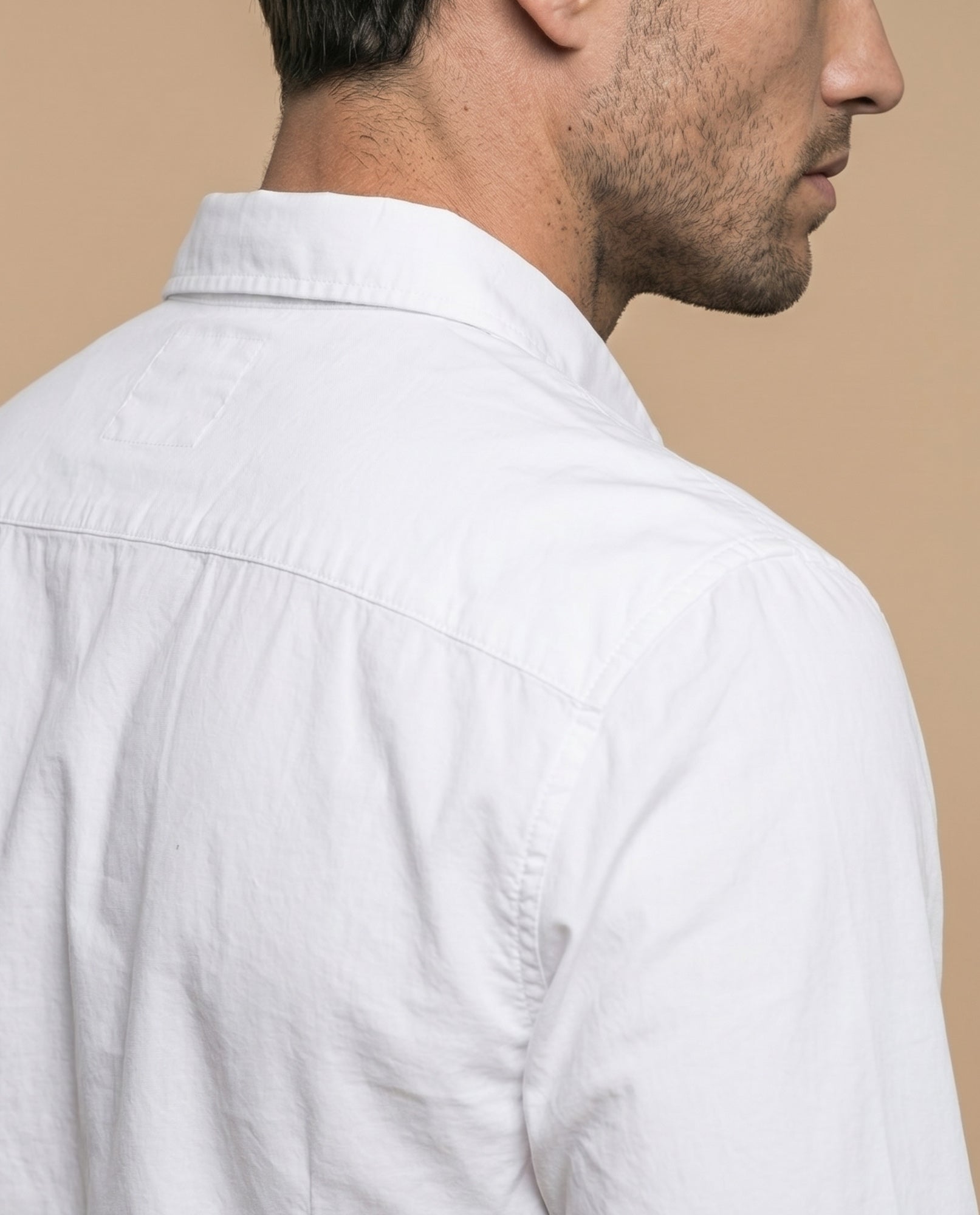 Camisa oxford manga larga con cuello button-down para hombre - Blanco 34_315F304_BLA114001_6