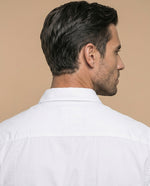 Camisa oxford manga larga con cuello button-down para hombre - Blanco