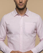 Camisa manga larga rayas - Rosa