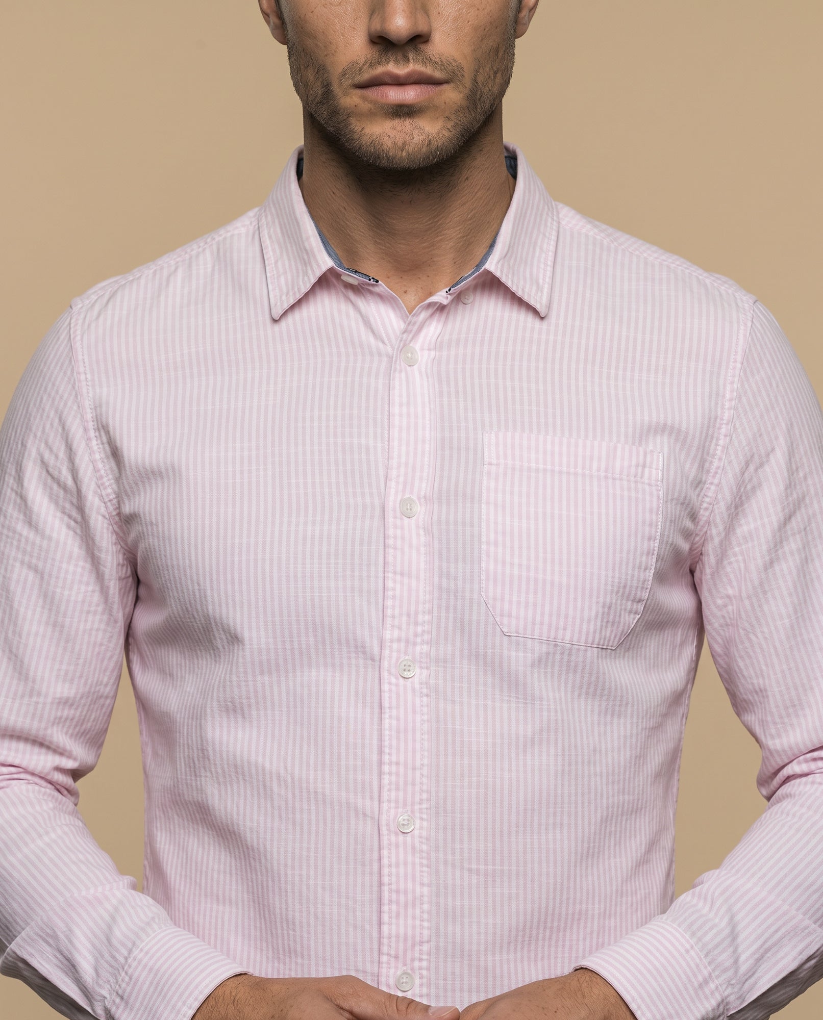 Camisa manga larga rayas - Rosa 34_315F305_ROS130403_3