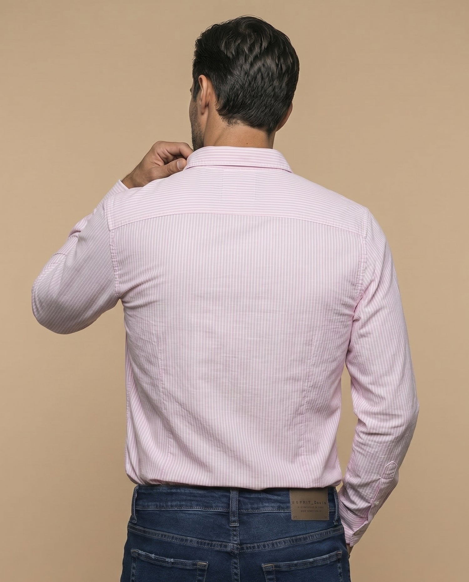 Camisa manga larga rayas - Rosa