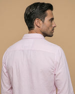 Camisa manga larga rayas - Rosa
