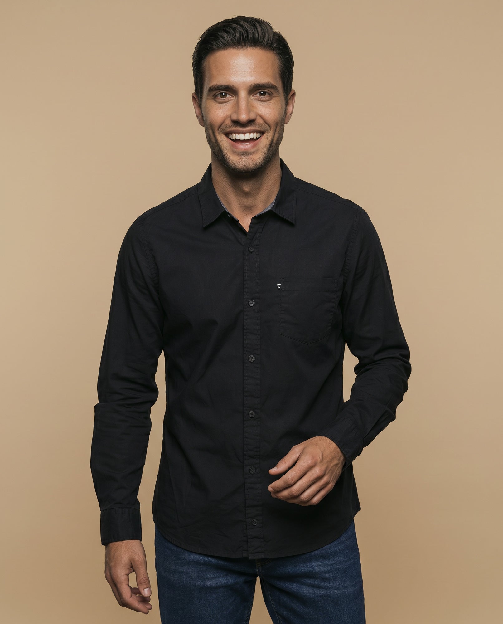 Camisa Slim Negra - Negro 34_315F306_NEG193911_0