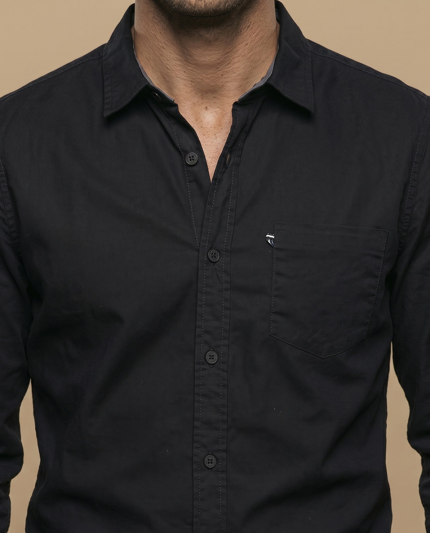 Camisa Slim Negra - Negro