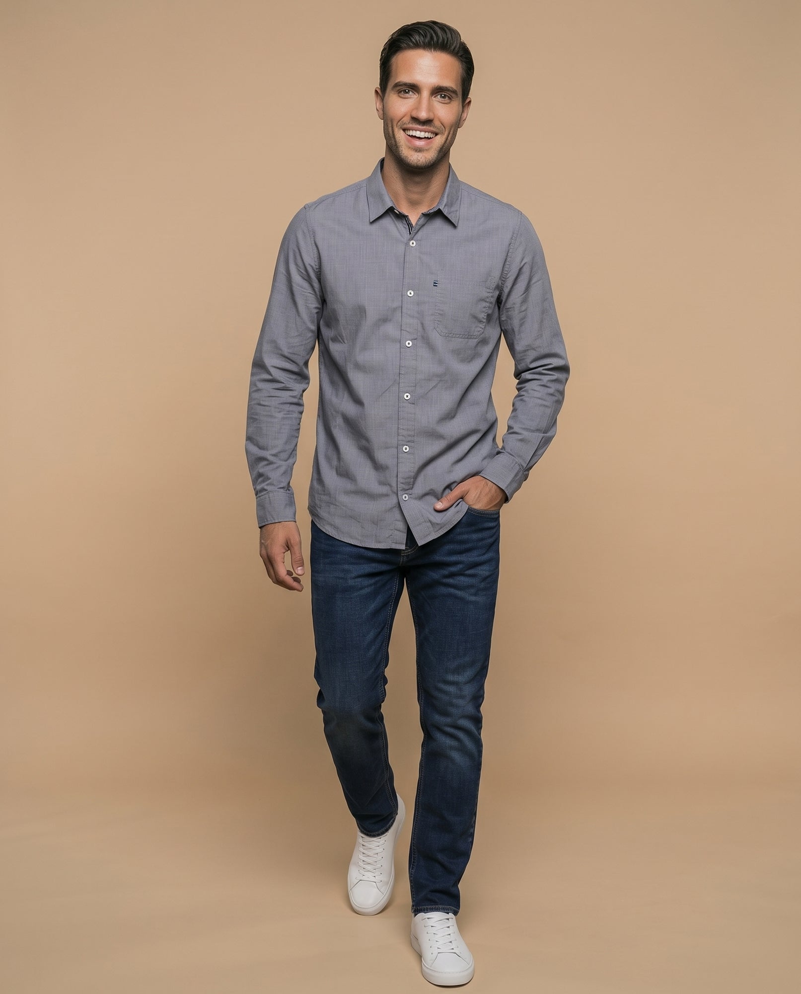 Camisa Manga Larga Slim - Azul 34_315F310_AZU194021_5