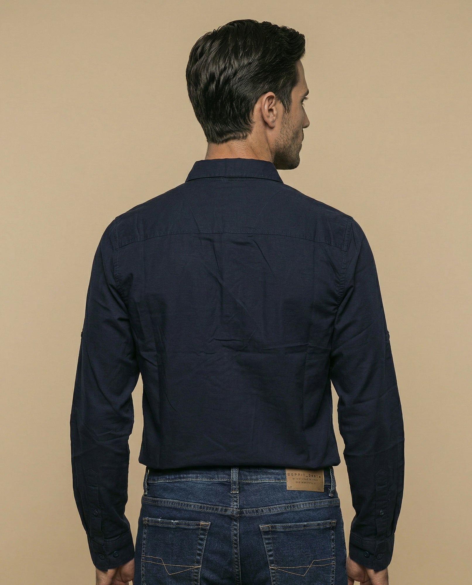 Camisa manga corta cuello camisero con bolsillo - Azul 34_315F312_AZU194019_4