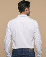 Camisa manga larga algodón - Blanco