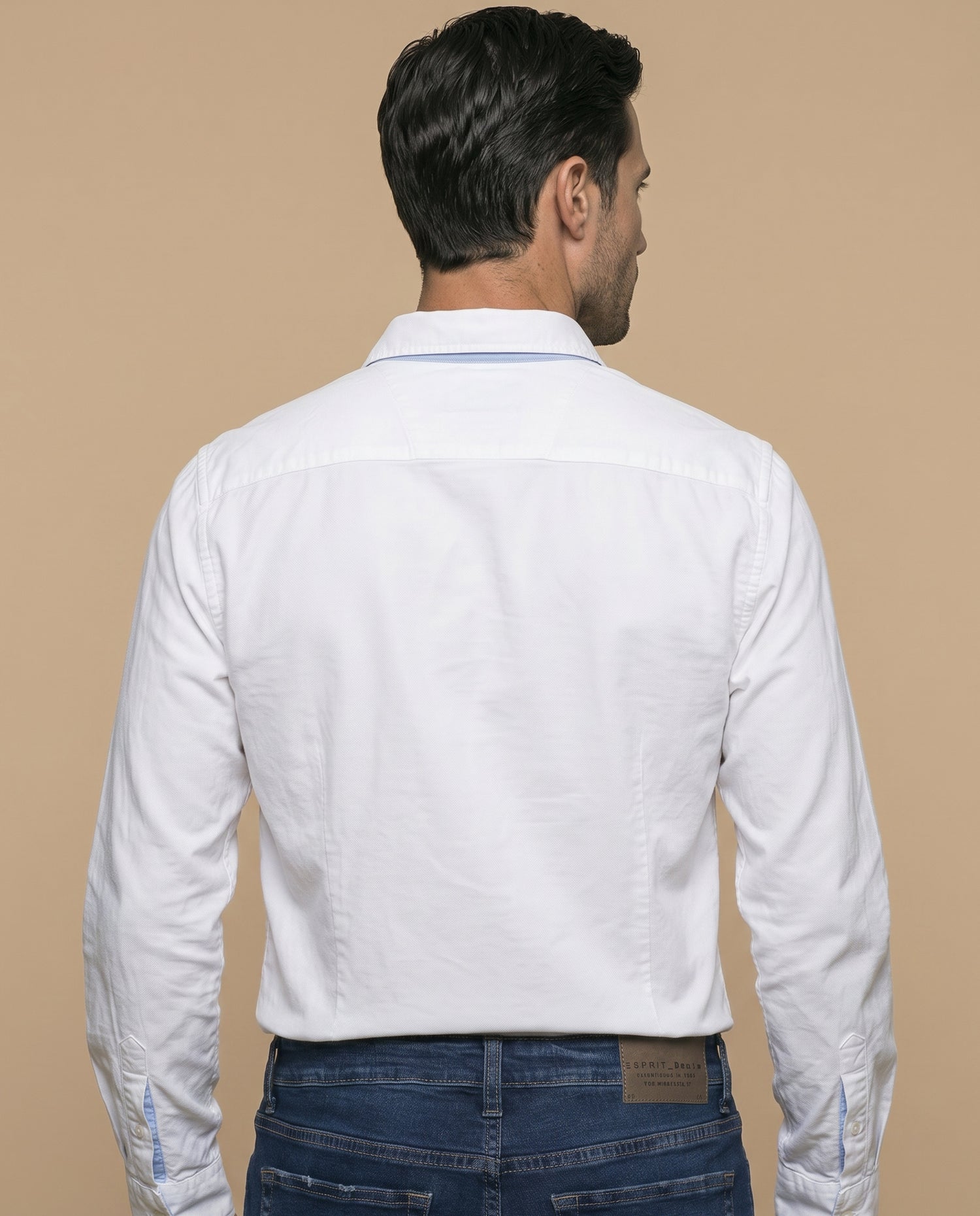 Camisa manga larga algodón - Blanco
