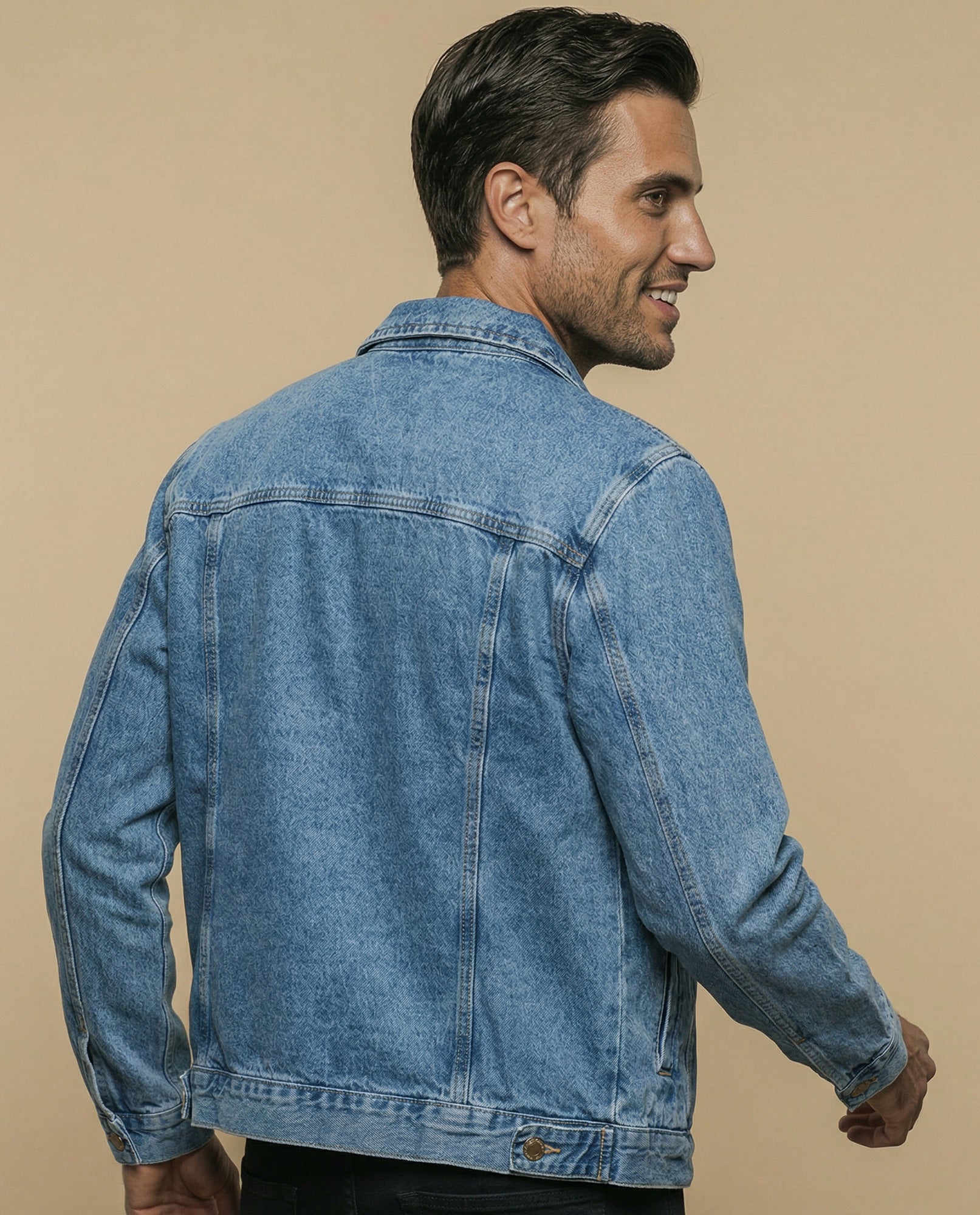 Chaqueta de denim con bolsillos frontales - Azul 34_321E301_AZUA03693_4