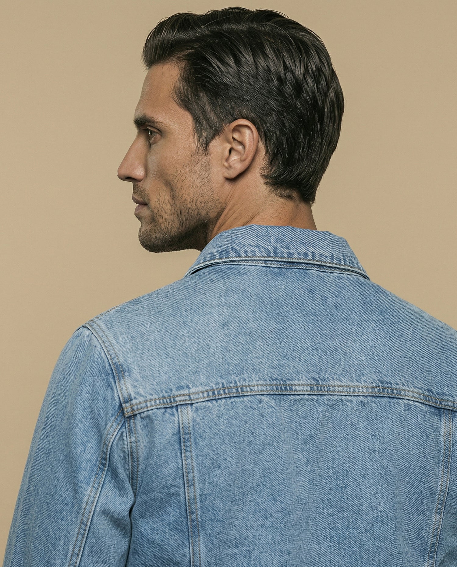 Chaqueta de denim con bolsillos frontales - Azul