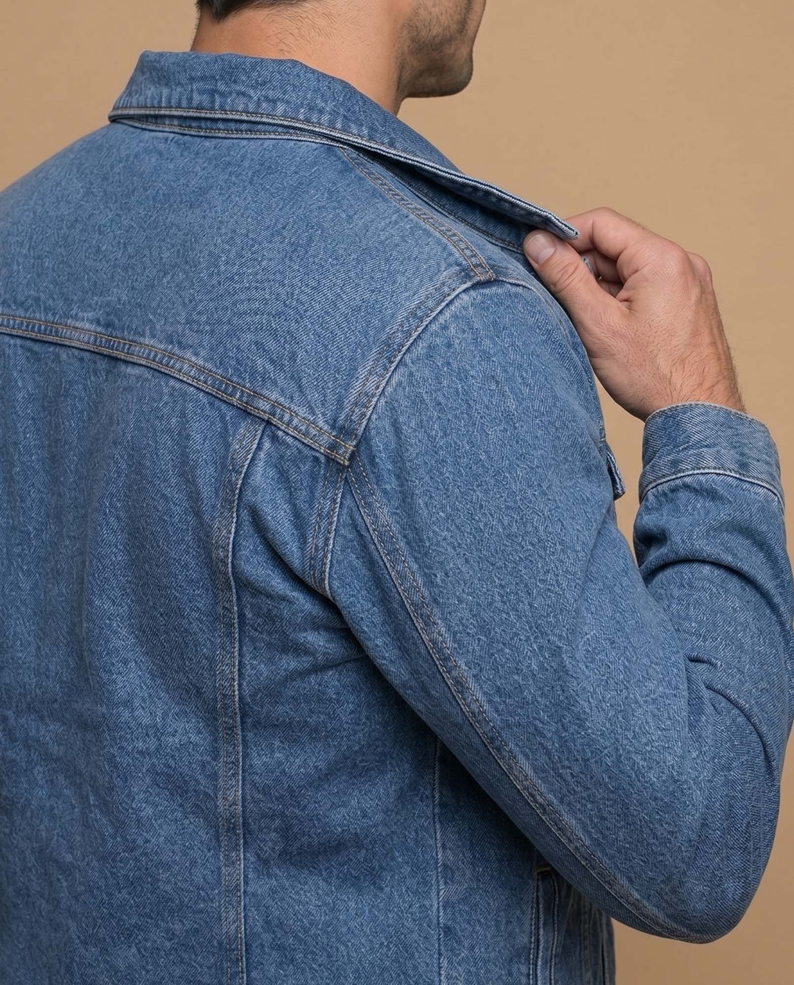 Chaqueta de denim con bolsillos frontales - Azul 34_321E301_AZUA03694_6