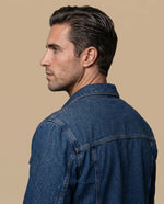 Chaqueta de denim con bolsillos frontales - Azul
