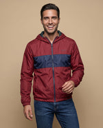 Chaqueta regular cierre zipper hombre - Rojo