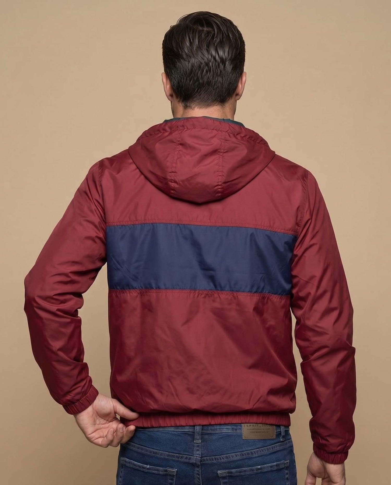 Chaqueta regular cierre zipper hombre - Rojo