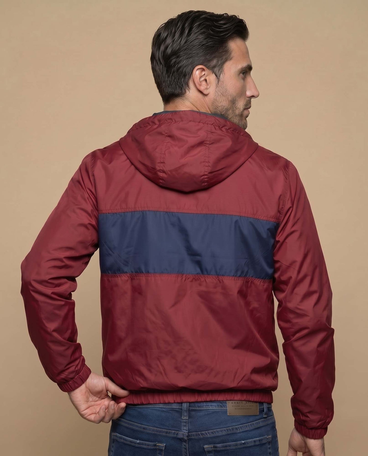 Chaqueta regular cierre zipper hombre - Rojo