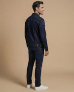 Chaqueta vaquera tipo trucker con bolsillos de parche para hombre - Azul