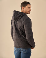 Chaqueta Puffer con Parche Heritage - Negro