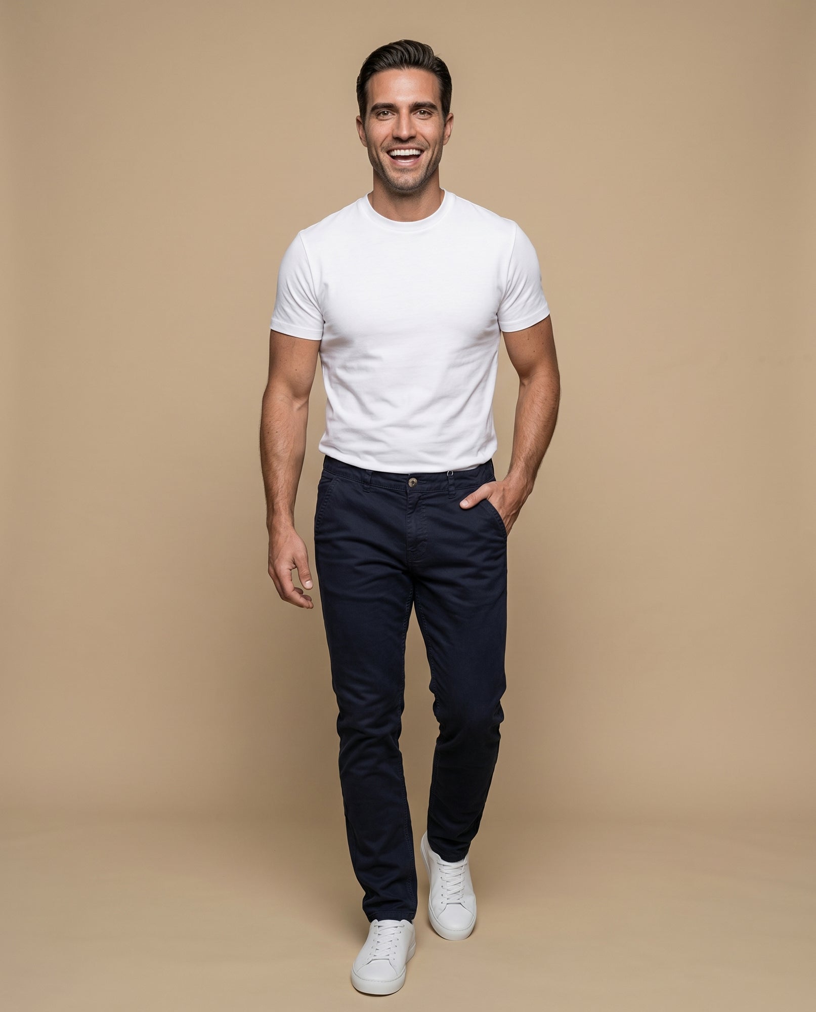 Pantalón Slim Algodón Hombre - Azul 34_331E300_AZU183963_0