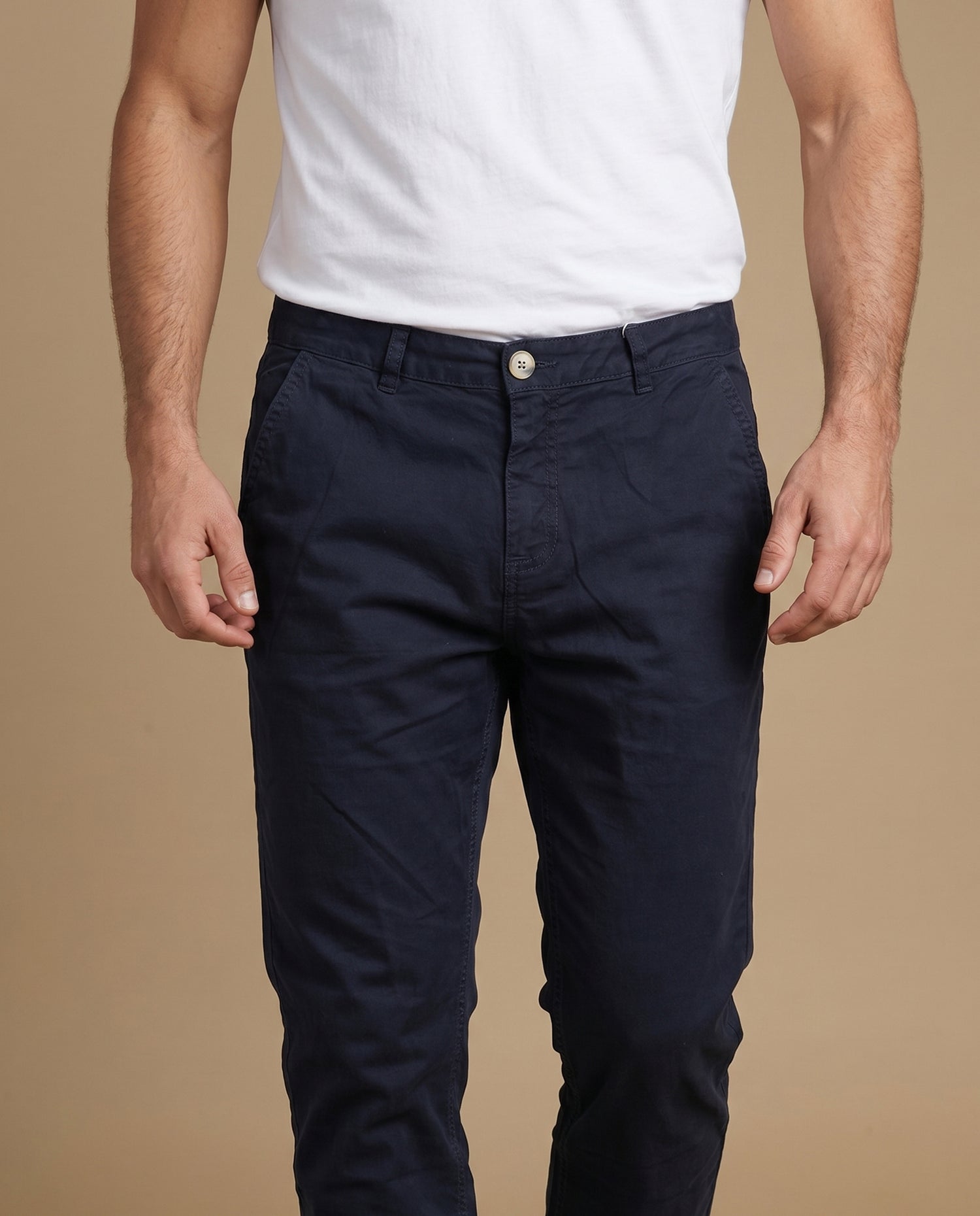 Pantalón Slim Algodón Hombre - Azul