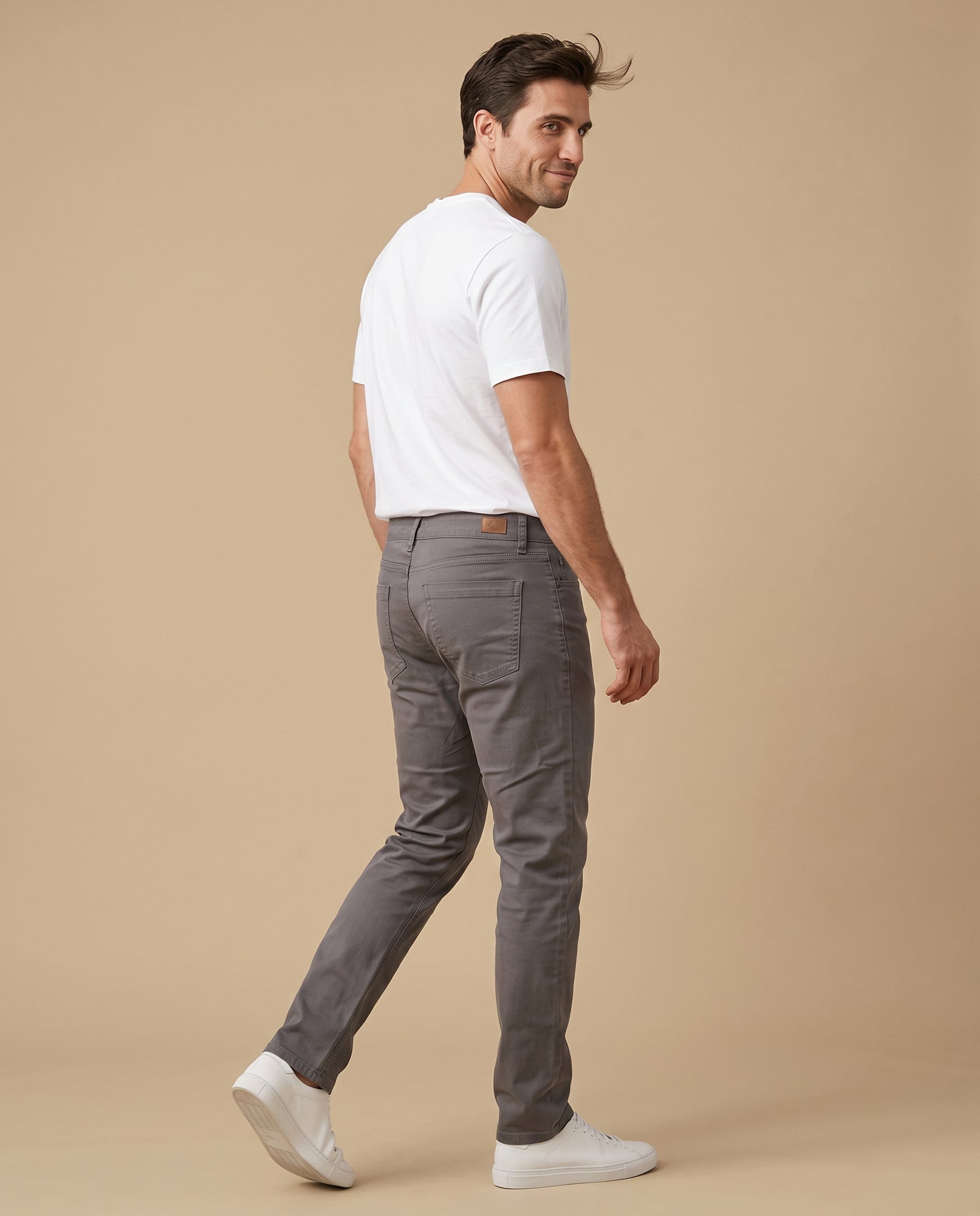 Pantalón Slim Hombre Algodón - Gris 34_335E300_GRI180510_4