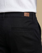 Pantalón recto algodón stretch - Negro