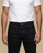 Pantalón slim algodón stretch - Negro
