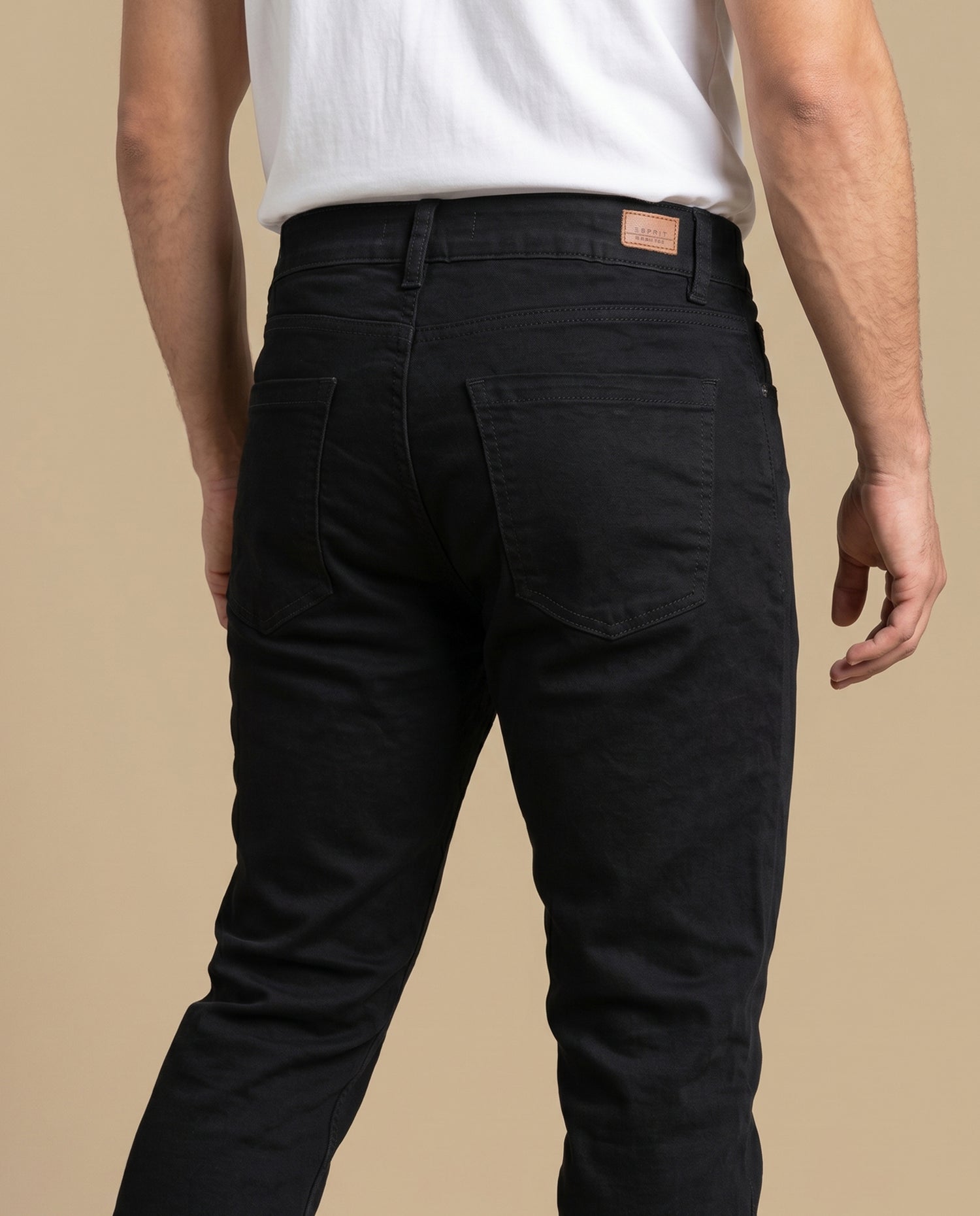 Pantalón slim algodón stretch - Negro