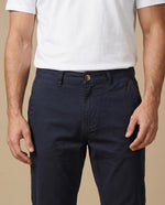 Pantalón slim algodón stretch - Azul