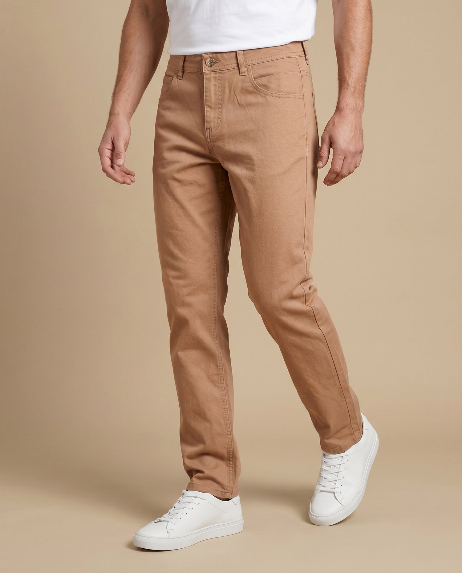 Pantalón slim denim pesado - Amarillo