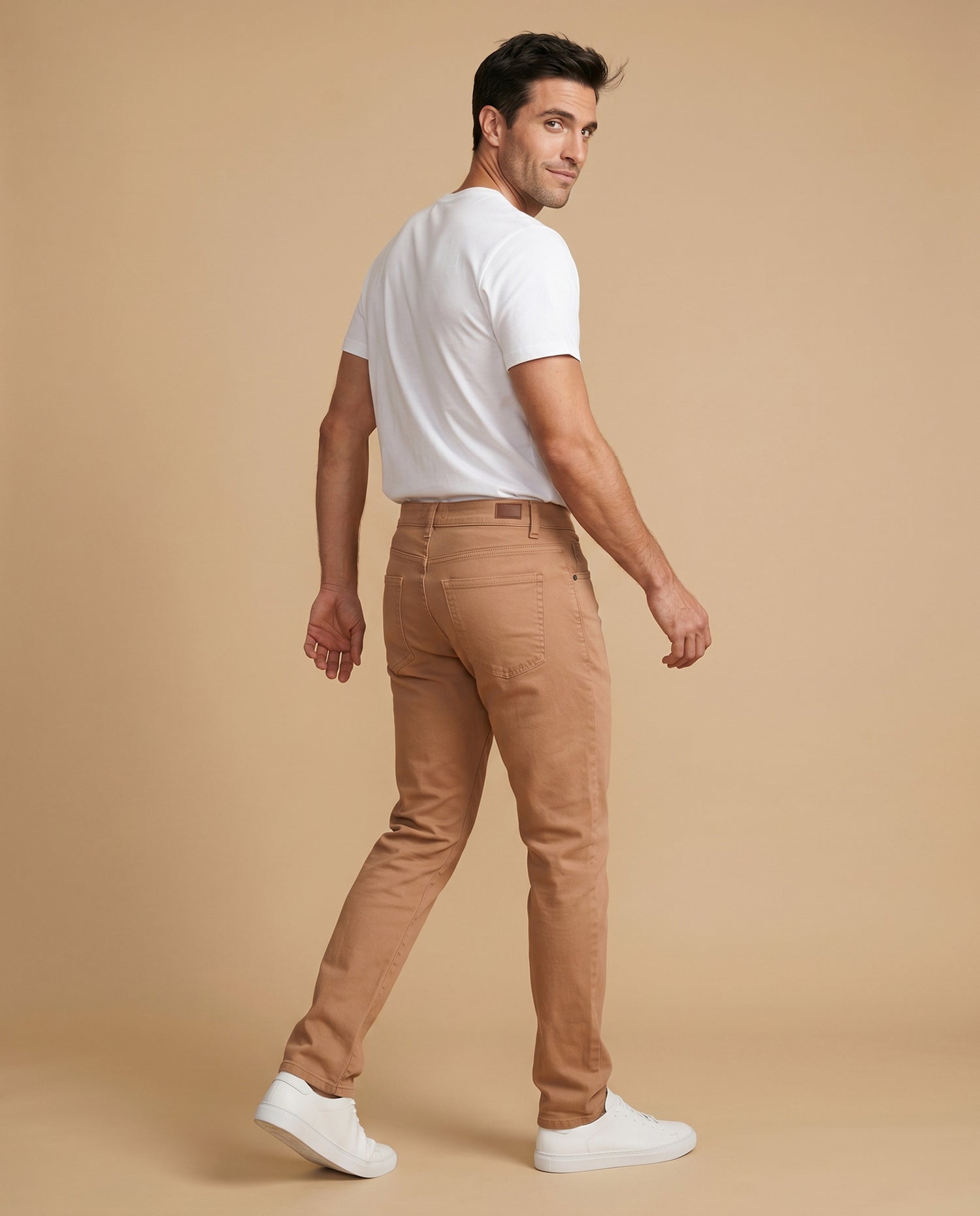 Pantalón slim denim pesado - Amarillo