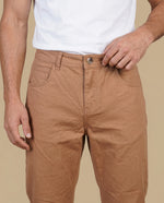Pantalón slim denim pesado - Amarillo